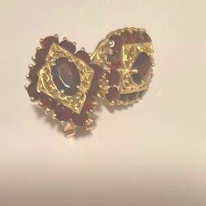 Gold and Black Geometric Earrings